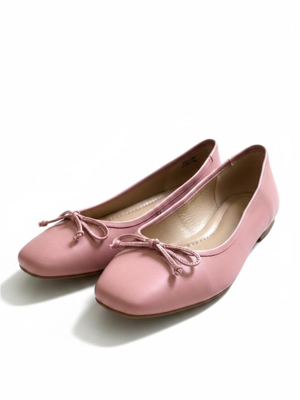 Nordstrom Square Toe Ballet Flats in Mauve Pink Leather NWOB Size 8
